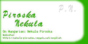 piroska nekula business card